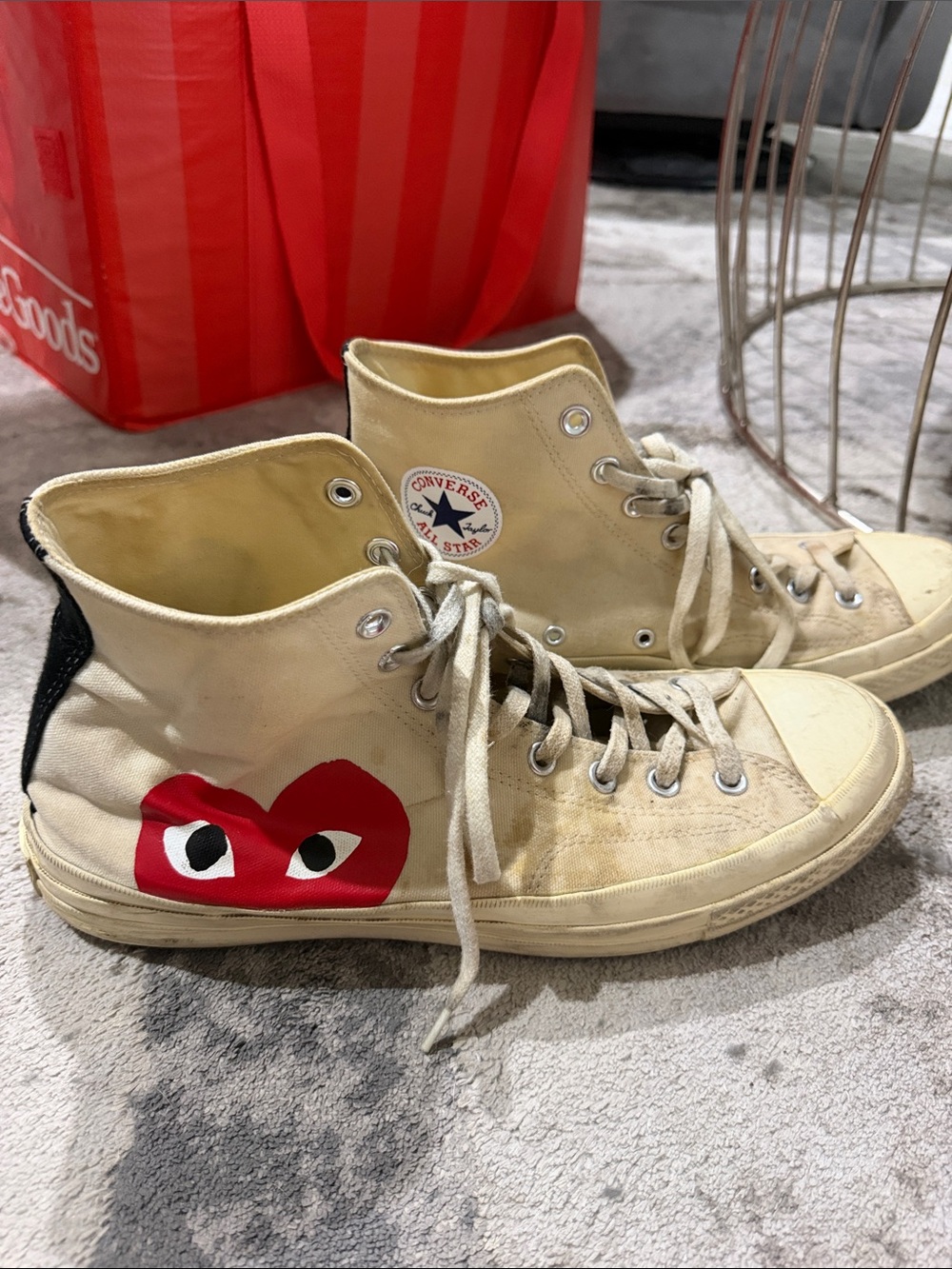 Converse x PLAY Red Heart High-Top Sneakers for Men